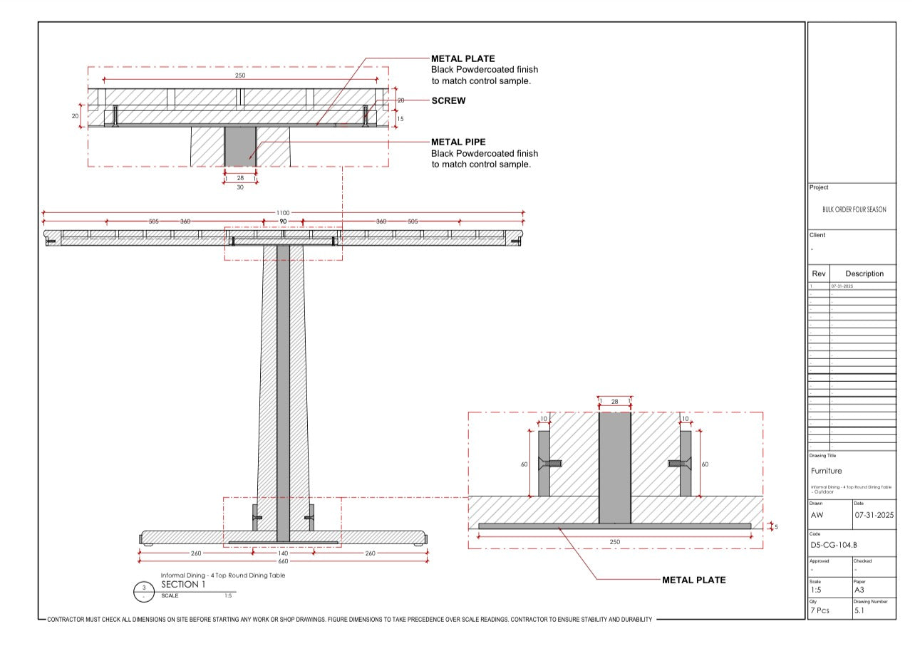 Craftora drawing and specification review