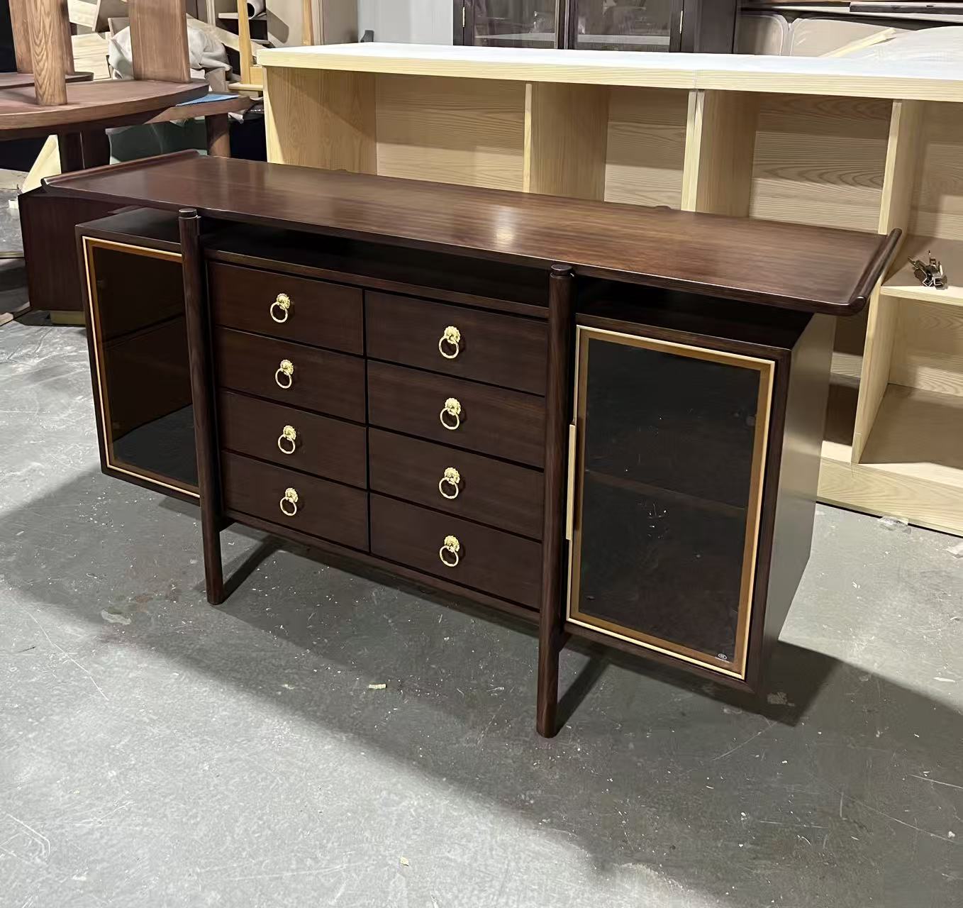 Cabinet hardware fit and drawer alignment inspection