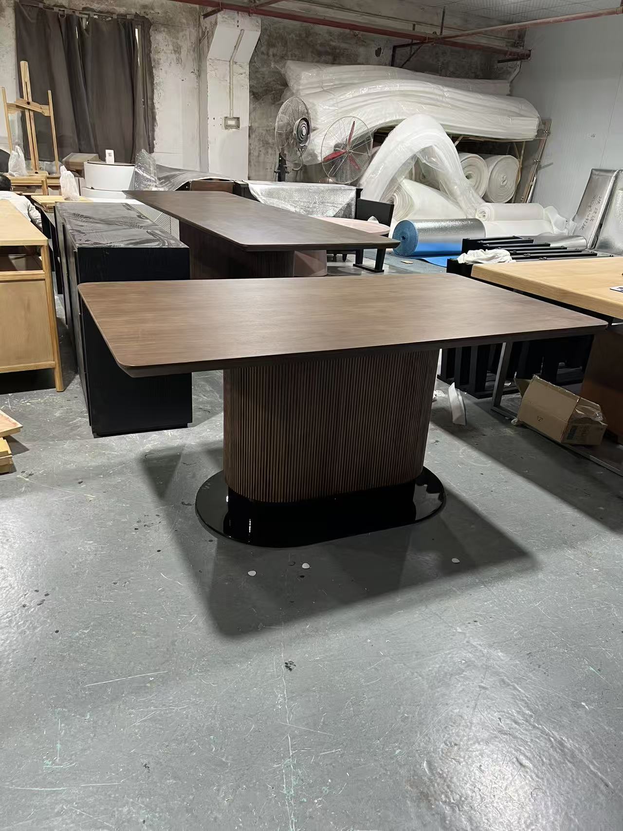 Stone and metal table sample